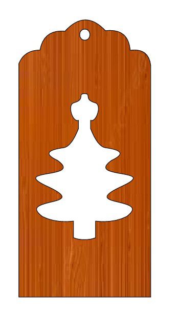 طرح آویز چوبی برش لیزری وی ای - laser cut wooden tree locket ve - برای دستگاه CNC چوب و لیزر (سی ان سی)