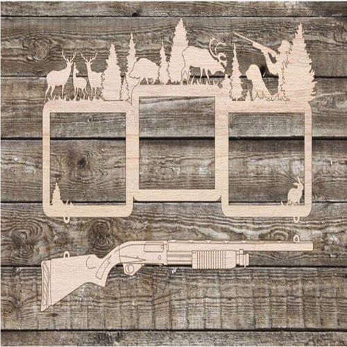 طرح قاب عکس دیواری چوبی برش لیزری - laser cut wooden wall photo frame ve - برای دستگاه CNC چوب و لیزر (سی ان سی)