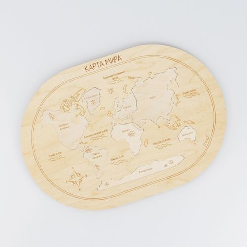 طرح نقشه جهان چوبی برش لیزری - laser cut wooden world map ve - برای دستگاه CNC چوب و لیزر (سی ان سی)