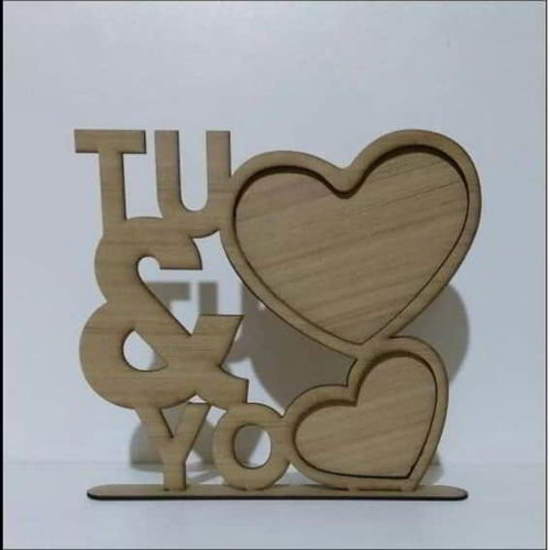 طرح قاب عکس چوبی برش لیزری من و تو قاب عکس زوج قاب عکس - laser cut wooden you and me photo frame couple photo frame ve - برای دستگاه CNC چوب و لیزر (سی ان سی)