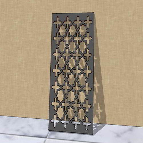 طرح دیوارپوش جداکننده اتاق گریل برش خورده با لیزر برش با چوب الگو - laser cut wood grill room divider wall panel lattice pattern - برای دستگاه CNC چوب و لیزر (سی ان سی)
