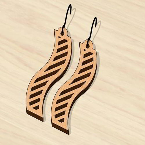 طرح گوشواره جواهرات چوبی برش لیزری - laser cut wood jewelry earrings - برای دستگاه CNC چوب و لیزر (سی ان سی)