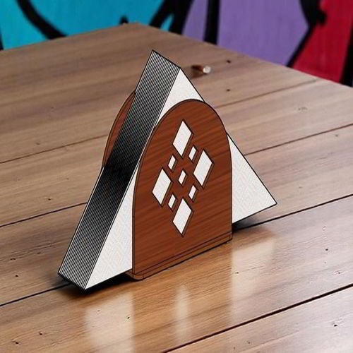 طرح جای دستمال کاغذی چوبی برش لیزری جای دستمال کاغذی - laser cut wood napkin holder tissue holder - برای دستگاه CNC چوب و لیزر (سی ان سی)