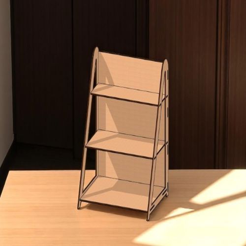 طرح قفسه‌های چوبی برش لیزری قفسه‌های نمایش پایه - laser cut wood shelves display stand - برای دستگاه CNC چوب و لیزر (سی ان سی)