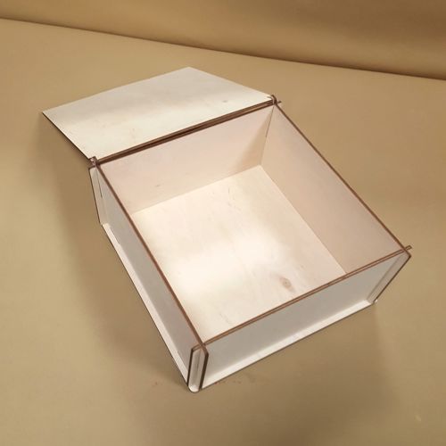 طرح جعبه نگهداری چوبی برش خورده با درب پوشش - laser cut wood storage box with lid ve - برای دستگاه CNC چوب و لیزر (سی ان سی)