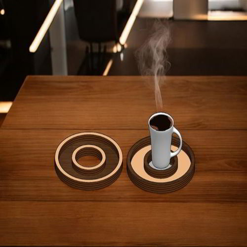 طرح سینی چوبی برش لیزری برای چای چای - laser cut wood tray for tea ve - برای دستگاه CNC چوب و لیزر (سی ان سی)