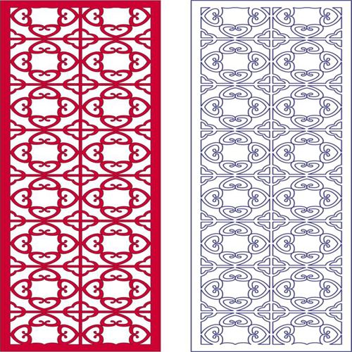 طرح برش لیزری فرفورژه الگو - laser cut wrought pattern - برای دستگاه CNC چوب و لیزر (سی ان سی)