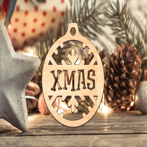 طرح برش لیزری کریسمس بابلس تزئینات کریسمس - laser cut xmas bauble ornament christmas decorations ve - برای دستگاه CNC چوب و لیزر (سی ان سی)