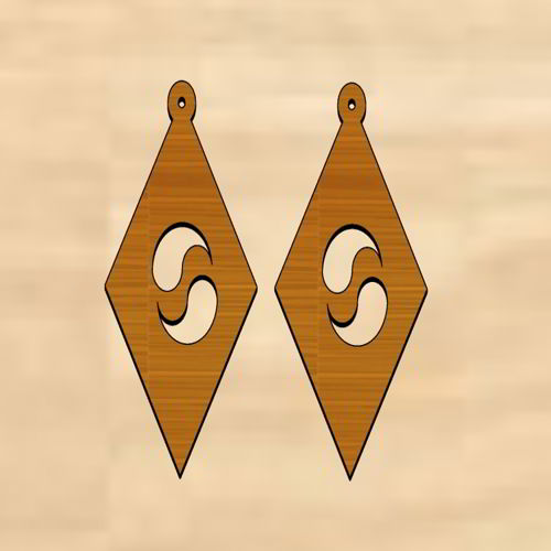 طرح گوشواره‌های آویز یین یانگ برش لیزری - laser cut yin yang dangle earrings - برای دستگاه CNC چوب و لیزر (سی ان سی)