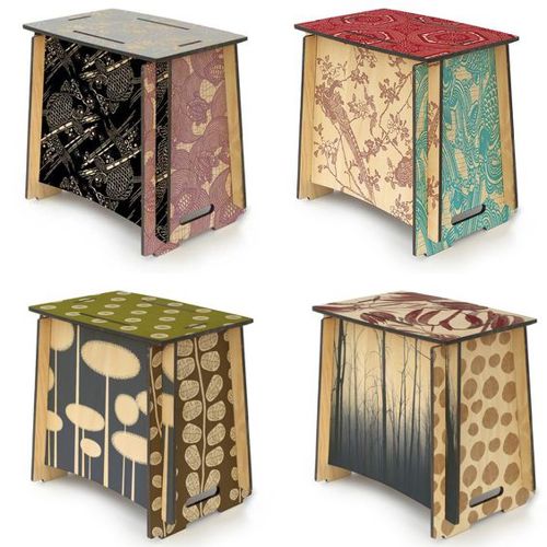 طرح میزهای کنار مبلی برش لیزری زایشو صندلی‌های کنار مبلی شکاف صندلی‌های کنار مبلی - laser cut zaishu stools side tables slot together seat - برای دستگاه CNC چوب و لیزر (سی ان سی)
