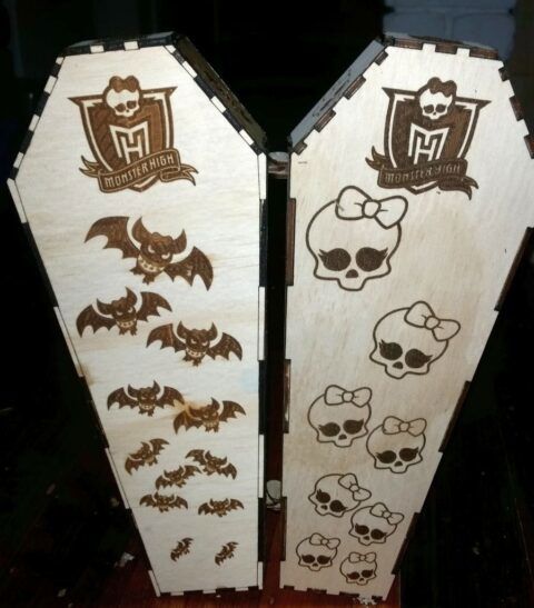 طرح تابوت حکاکی لیزری برای برش لیزری - laser engraved coffin for laser cut ve - برای دستگاه CNC چوب و لیزر (سی ان سی)