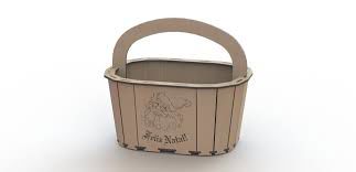 طرح سبد نگهداری حکاکی لیزری - laser engrave storage basket ve - برای دستگاه CNC چوب و لیزر (سی ان سی)