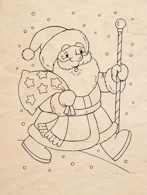 طرح حکاکی لیزری بابا نوئل برش لیزری - laser engraving santa claus laser cut ve - برای دستگاه CNC چوب و لیزر (سی ان سی)