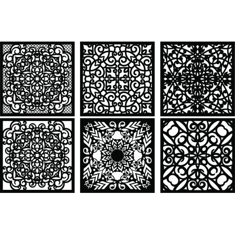 طرح گریل روتر پلاسما لیزری الگوی d - laser plasma router grille design pattern d11 - برای دستگاه CNC چوب و لیزر (سی ان سی)