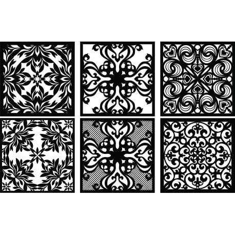 طرح های پنجره روتر لیزر پلاسما طراحی f66 - laser plasma router grille patterns design f66 - برای دستگاه CNC چوب و لیزر (سی ان سی)