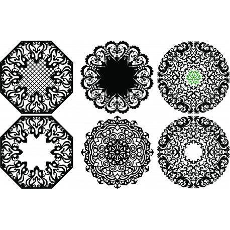 طرح لیزر پلاسما روتر گرد الگوی d 3 - laser plasma router round pattern d13 - برای دستگاه CNC چوب و لیزر (سی ان سی)