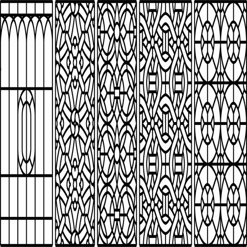 طرح جداکننده اتاق مشبک طرح یکپارچه الگوهای - lattice room divider seamless design patterns - برای دستگاه CNC چوب و لیزر (سی ان سی)