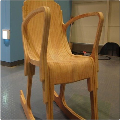 طرح صندلی راکر لایه‌ای سه‌بعدی - layer rocker chair 3d - برای دستگاه CNC چوب و لیزر (سی ان سی)
