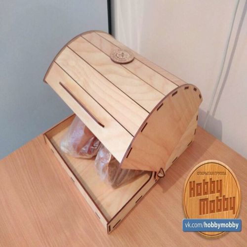 طرح نان برای برش لیزری - layout breadbox for laser cut ve - برای دستگاه CNC چوب و لیزر (سی ان سی)