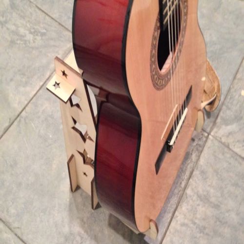 طرح‌بندی برای گیتار آکوستیک برش لیزری پایه - layoutfor laser cut acoustic guitar stand - برای دستگاه CNC چوب و لیزر (سی ان سی)