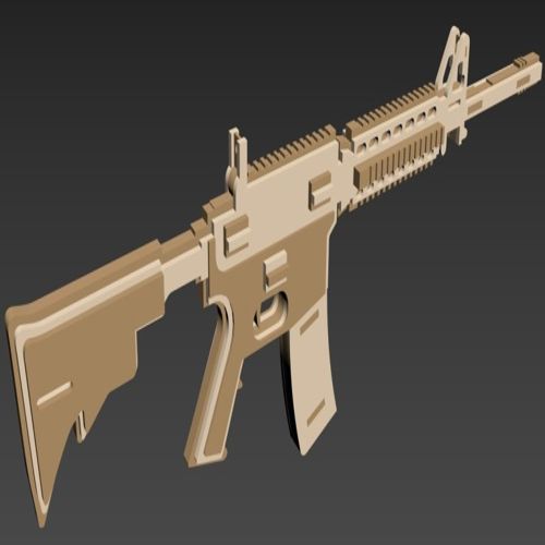 طرح m4a4 برای برش لیزری - layout of m4a4 for laser cut ve - برای دستگاه CNC چوب و لیزر (سی ان سی)