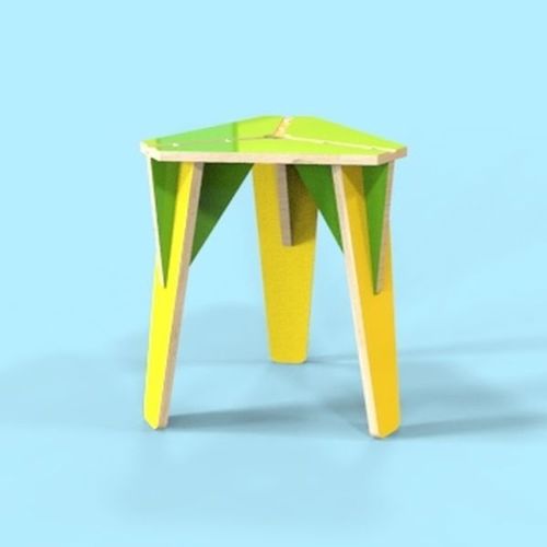 طرح چهارپایه طراحی برای برش لیزری - layout of stool drawing for laser cutting ve - برای دستگاه CNC چوب و لیزر (سی ان سی)