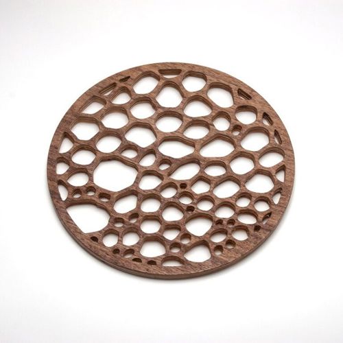 طرح برش برگ سه برگی برای برش لیزری - leaf trivet cut for laser cut - برای دستگاه CNC چوب و لیزر (سی ان سی)