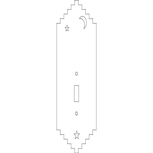 طرح کلید روشنایی پلاک - light switch plate - برای دستگاه CNC چوب و لیزر (سی ان سی)