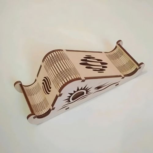 طرح پایه لولا گوشی همراه و تبلت لیزر - living hinge cell phone and tablet holder stand laser cut ve - برای دستگاه CNC چوب و لیزر (سی ان سی)
