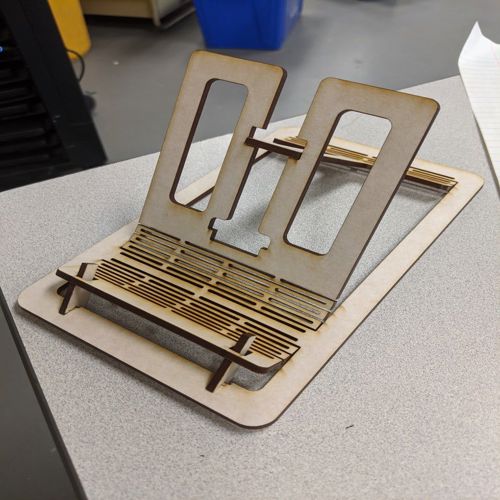 طرح پایه لولا گوشی همراه لیزر - living hinge mobile phone stand laser cut - برای دستگاه CNC چوب و لیزر (سی ان سی)