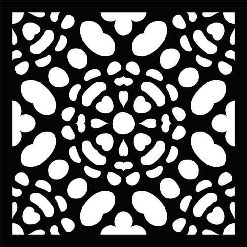 طرح شابلون طرح گلدار گلدار یکپارچه برای برش لیزر - living room floral lattice stencil floral seamless for laser cut ve - برای دستگاه CNC چوب و لیزر (سی ان سی)