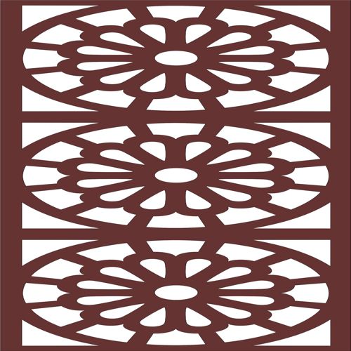 طرح الگوی درز گلدار اتاق نشیمن برای برش لیزری - living room grill floral seamless pattern for laser cutting - برای دستگاه CNC چوب و لیزر (سی ان سی)