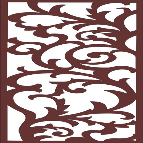 طرح پرده گلدار یکپارچه برای برش لیزری d - living room screen floral seamless for laser cutting d - برای دستگاه CNC چوب و لیزر (سی ان سی)