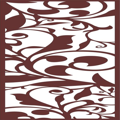 طرح گل گلدار درز برای اتاق نشیمن برای برش لیزر - living room screen flower floral seamless design for laser cut ve - برای دستگاه CNC چوب و لیزر (سی ان سی)