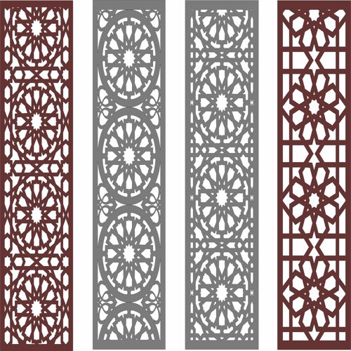 طرح مجموعه پانل‌های درز صفحه اتاق نشیمن برای برش لیزری - living room screen seamless panels collection for laser cutting - برای دستگاه CNC چوب و لیزر (سی ان سی)