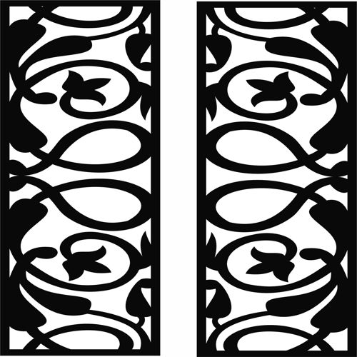 طرح جداکننده صفحه اتاق نشیمن هنر لیزر - living room screen separator seamless art for laser cutting - برای دستگاه CNC چوب و لیزر (سی ان سی)