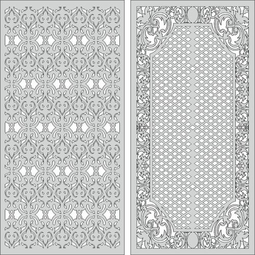 طرح الگوهای جداکننده صفحه نمایش اتاق نشیمن برای برش لیزری درز - living room screen separator seamless patterns for laser cutting - برای دستگاه CNC چوب و لیزر (سی ان سی)