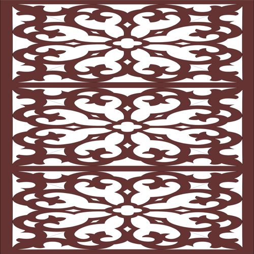 طرح طراحی گل گلدار اتاق نشیمن لیزری - living room seamless floral grill design for laser cut ve - برای دستگاه CNC چوب و لیزر (سی ان سی)