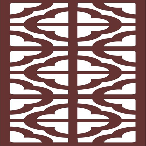 طرح پنل گریل گلدار یکپارچه اتاق نشیمن برای برش لیزری - living room seamless floral grill panel for laser cutting - برای دستگاه CNC چوب و لیزر (سی ان سی)