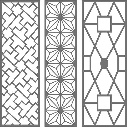طرح الگوهای گلدار جلی لیزری اتاق نشیمن - living room seamless floral jali patterns for laser cut ve - برای دستگاه CNC چوب و لیزر (سی ان سی)