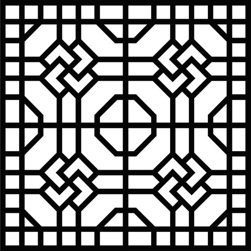 طرح الگوی شابلون طرح گلدار گلدار اتاق نشیمن لیزر گل - living room seamless floral lattice stencil pattern for laser cut ve - برای دستگاه CNC چوب و لیزر (سی ان سی)