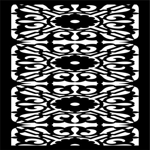 طرح هنر گل روی پرده گلدار اتاق نشیمن برای برش لیزری - living room seamless floral screen art for laser cutting - برای دستگاه CNC چوب و لیزر (سی ان سی)