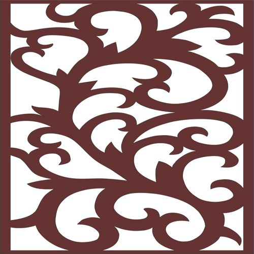 طرح اتاق نشیمن درز گلدار برای برش لیزری شیشه - living room seamless floral screen for laser cut ve - برای دستگاه CNC چوب و لیزر (سی ان سی)