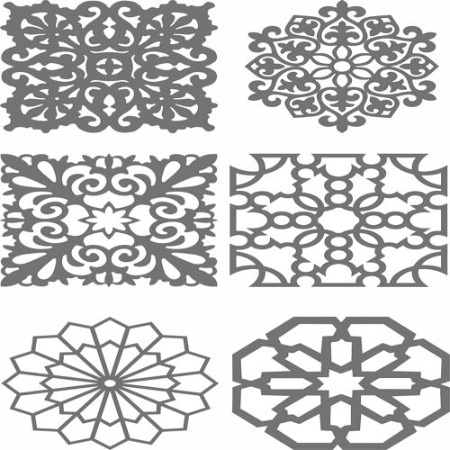 طرح الگوهای جلی یکپارچه اتاق نشیمن برای برش لیزری - living room seamless jali patterns set for laser cut ve - برای دستگاه CNC چوب و لیزر (سی ان سی)