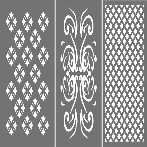 طرح اتاق نشیمن درز جداکننده مشبک پانل‌ها مجموعه - living room seamless separator lattice panels set - برای دستگاه CNC چوب و لیزر (سی ان سی)