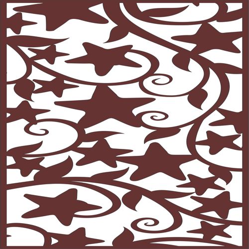 طرح اتاق نشیمن ستاره گل صفحه برای برش لیزر - living room star seamless floral screen for laser cutting - برای دستگاه CNC چوب و لیزر (سی ان سی)
