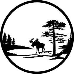 طرح گوزن تنها برای برش لیزری پلاسما - lonely elk for laser cut plasma ve - برای دستگاه CNC چوب و لیزر (سی ان سی)