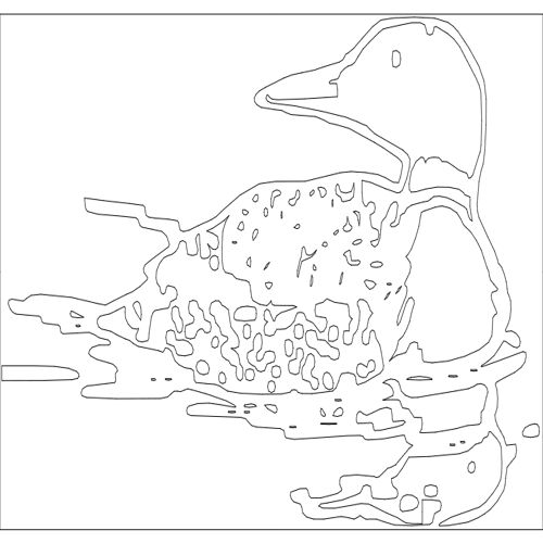 طرح پرنده پرنده - loon bird - برای دستگاه CNC چوب و لیزر (سی ان سی)