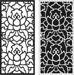 طرح پارتیشن به شکل نیلوفر برای برش لیزر cnc - lotus shaped partition for laser cut cnc - برای دستگاه CNC چوب و لیزر (سی ان سی)