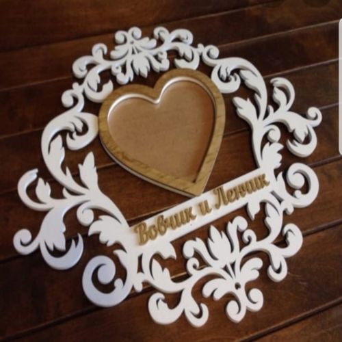 طرح قاب عکس قلب عاشقانه ایده برش لیزری - love heart photo frame ideas laser cut ve - برای دستگاه CNC چوب و لیزر (سی ان سی)